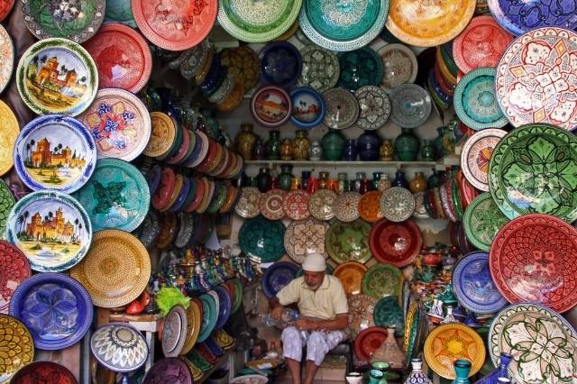 tienda de cerámica en marruecos