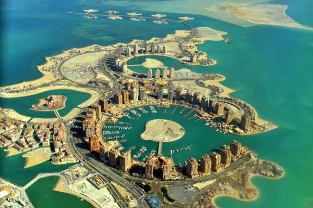 Imagen aérea de la perla en Doha