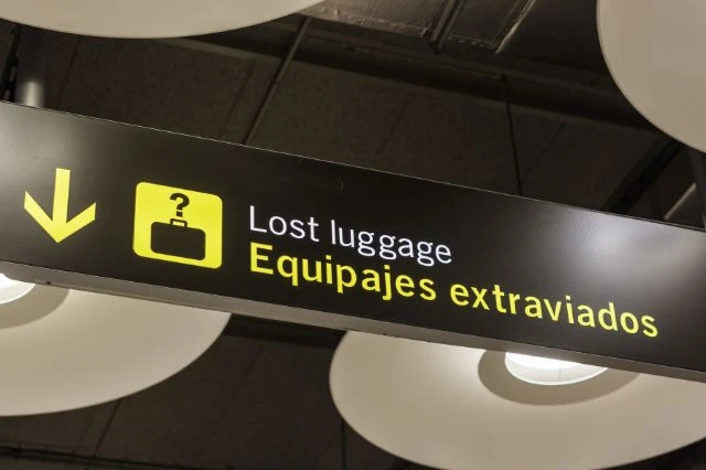 señal de equipajes extraviados